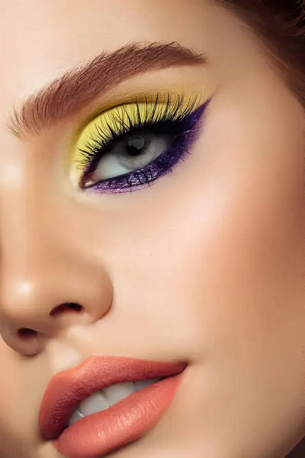 Yellow colored contacts