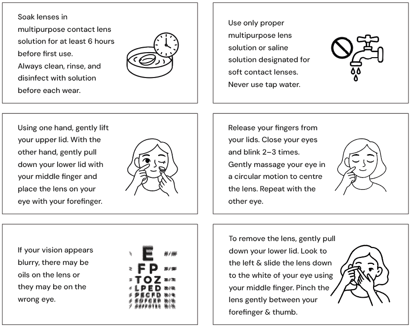 EyeLensy lens wearing guide – step 2