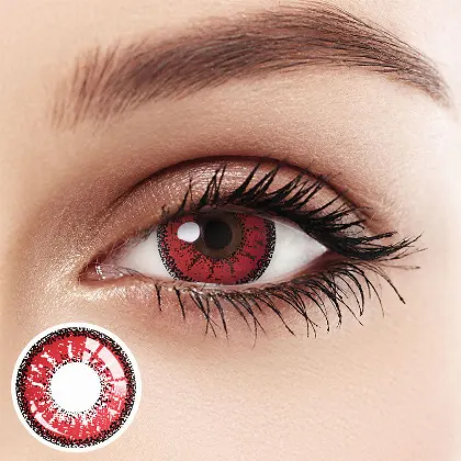 EyeLensy 사이버 레드 색렌즈 서클렌즈 1년