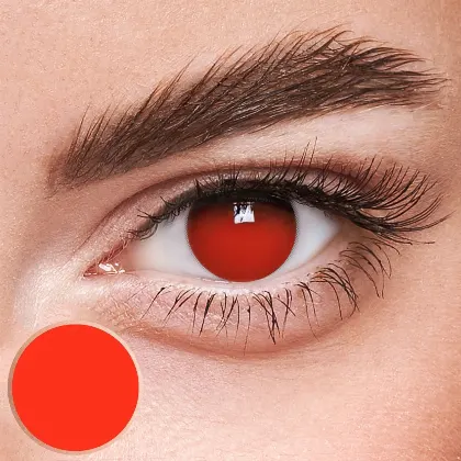 EyeLensy Slepá červená Barevné Kontaktní Čočky 1 Rok
