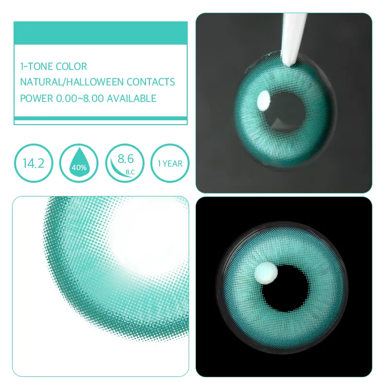 EyeLensy Magisk Korallsjö Färgade Kontaktlinser 1 År