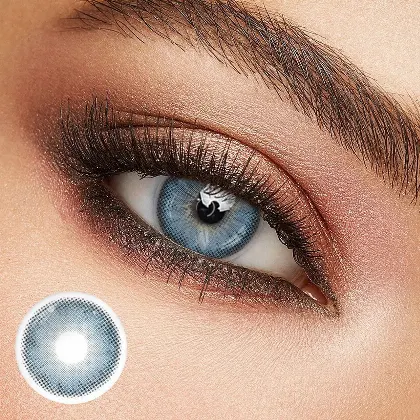 EyeLensy Hruškový květ modrá Barevné Kontaktní Čočky 1 Rok