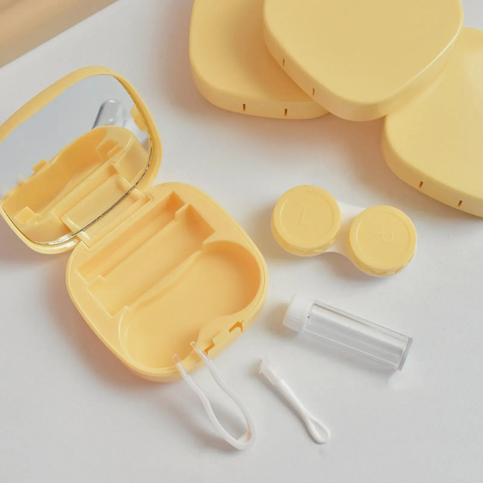 Bonbonfarbenes Etui Reise-Set Farbige Kontaktlinsen