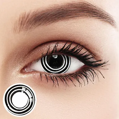 EyeLensy Black Whiter Spiral | 1 Year